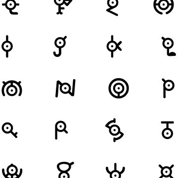 Unown Alphabet Sticker for Sale by Biochao