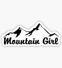 MOUNTAIN GIRL MOUNTAINS SKIING HIKING CLIMBING CAMPING NATIONAL PARK Sticker