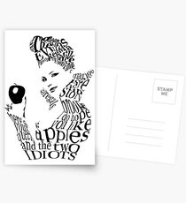 The Evil Queen - Calligram - color WHITE Postcards