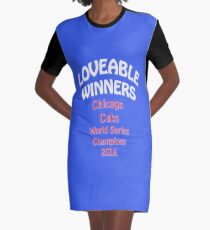 Liebevolle Gewinner Chicago Cubs World Series Champions 2016 T-Shirt Kleid