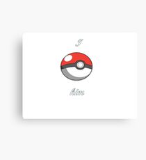 Pokémon I catch him Canvas Print