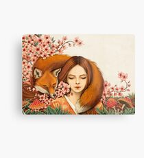 Red Fox Totem. Metal Print