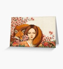 Red Fox Totem. Greeting Card