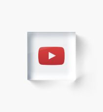 YouTube Play Button (YouTube Logo) Acrylic Block