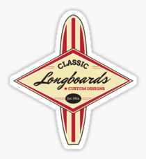Classic Longboards Custom Surfboards Sticker