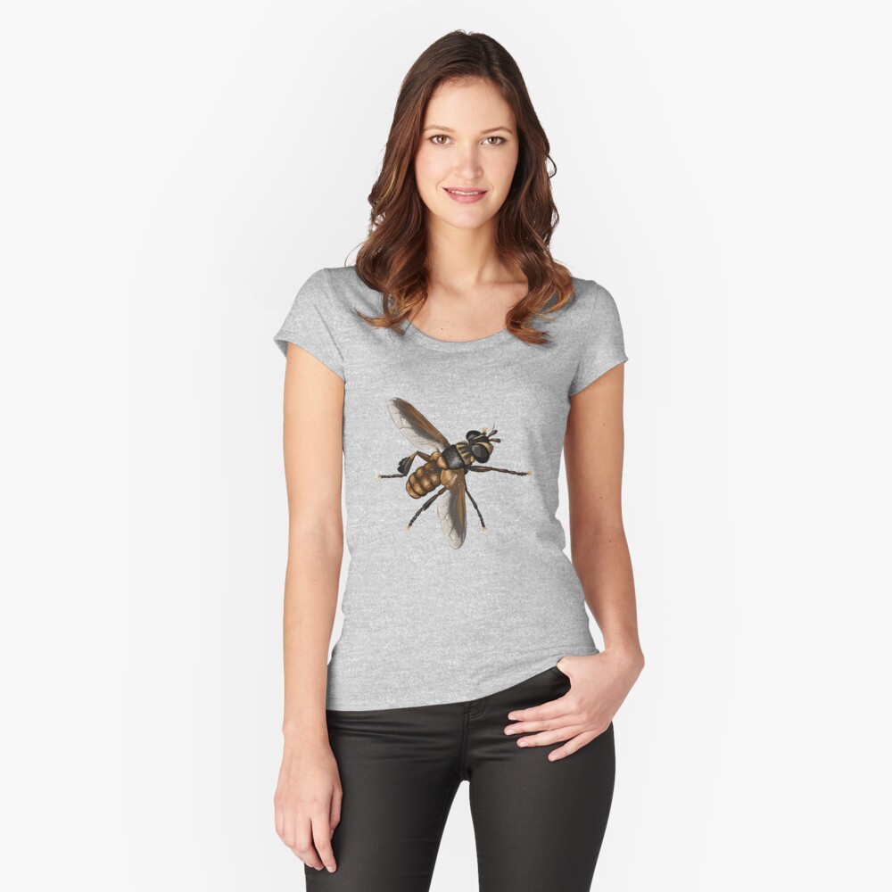 Feather-legged fly - Trichopoda subdivisa Fitted Scoop T-Shirt