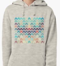 Watercolor Chevron Pattern Pullover Hoodie