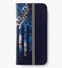 Scotland and America Flag Combo Distressed Design iPhone Wallet/Case/Skin