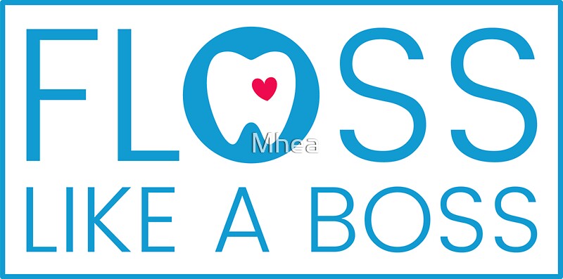 "Floss like a boss - tooth with heart logo" Stickers by ... - 800 x 397 jpeg 49kB