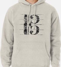 Alto Clef, Viola Key Sheet Lines Vintage Black Pullover Hoodie