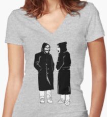 brandneu - der Teufel und Gott Shirt mit V-Ausschnitt