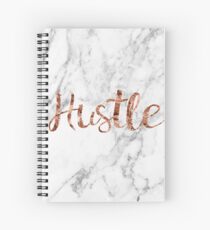 Hustle rose gold marble Spiral Notebook