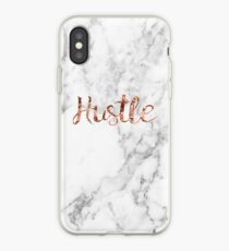 Hustle rose gold marble iPhone Case