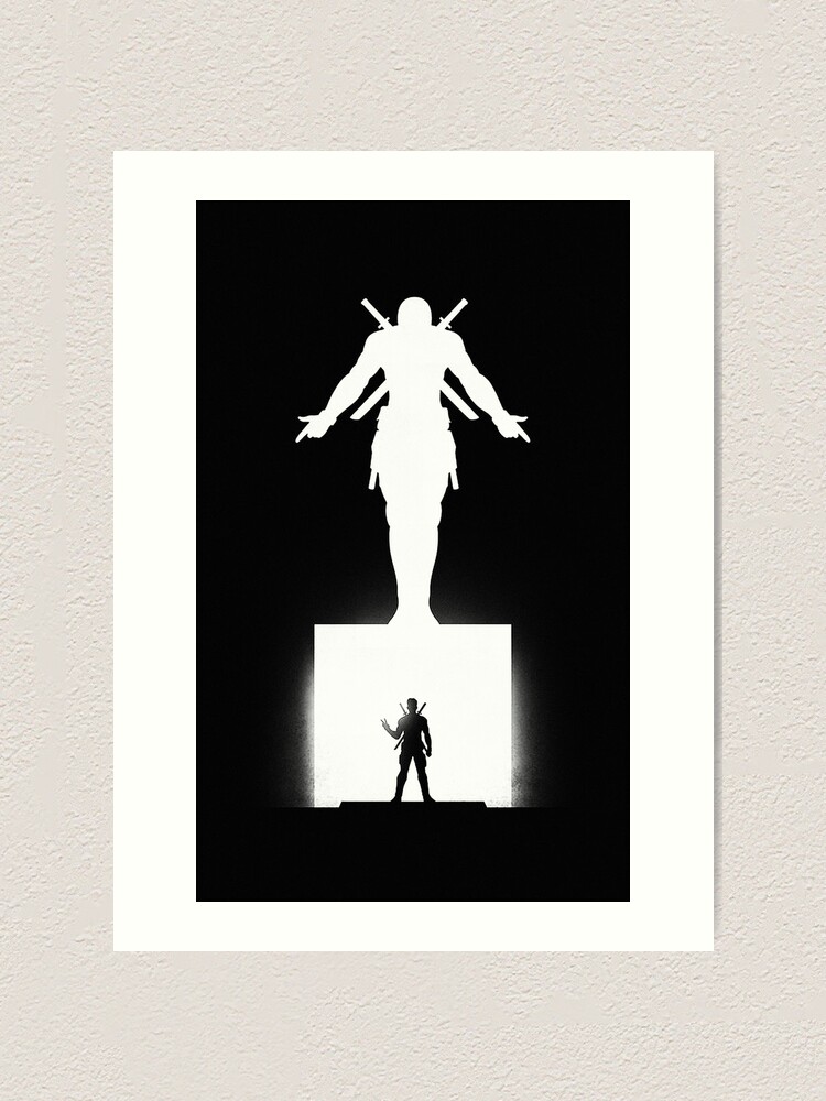 Deadpool Black And White Art Print