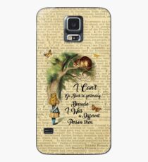 Alice in Wonderland Quote,Cheshire Cat,Vintage Dictionary Art Case/Skin for Samsung Galaxy