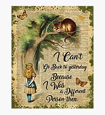 Alice in Wonderland Quote,Cheshire Cat,Vintage Dictionary Art Photographic Print