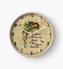 Alice in Wonderland Quote,Cheshire Cat,Vintage Dictionary Art Clock