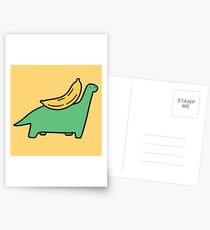 Banana Long Neck Dino Postcards