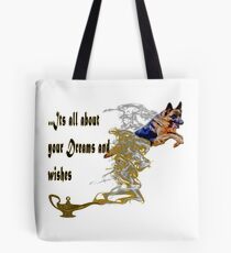 German Shepherds , making a wish Tote Bag
