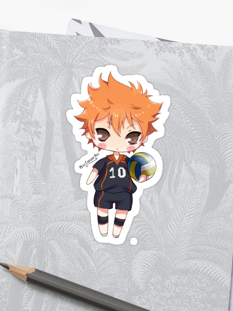 Chibi Hinata Shoyo Haikyuu Fanart Sticker By Misschromaart