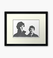 Sherlock and Watson Framed Print