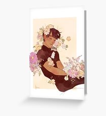 Phichit + Flowers + Hamsters Greeting Card