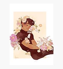 Phichit + Flowers + Hamsters Photographic Print