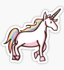 rainbow unicorn stickers redbubble