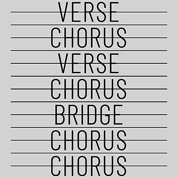 Verse Chorus Bridge - Music Structure - Pop Rock Songwriter | Poster