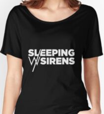 Sleeping With Sirens White Logo Women's Relaxed Fit T-Shirt