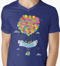 Das Abenteuer ist da draußen T-Shirt mit V-Ausschnitt für Männer