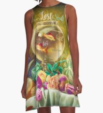 Wunsch waren Sie hier Vintager cooler romantischer perfekter Liebe-Zitat-Text durch rosa Floyd A-Linien Kleid