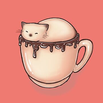 Cute Kawaii Cup of Cocoa with Marshmallow Cats Poster for Sale by  CozyKawaiiArt