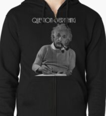 Sudadera con capucha y cremallera Cuestionar todo