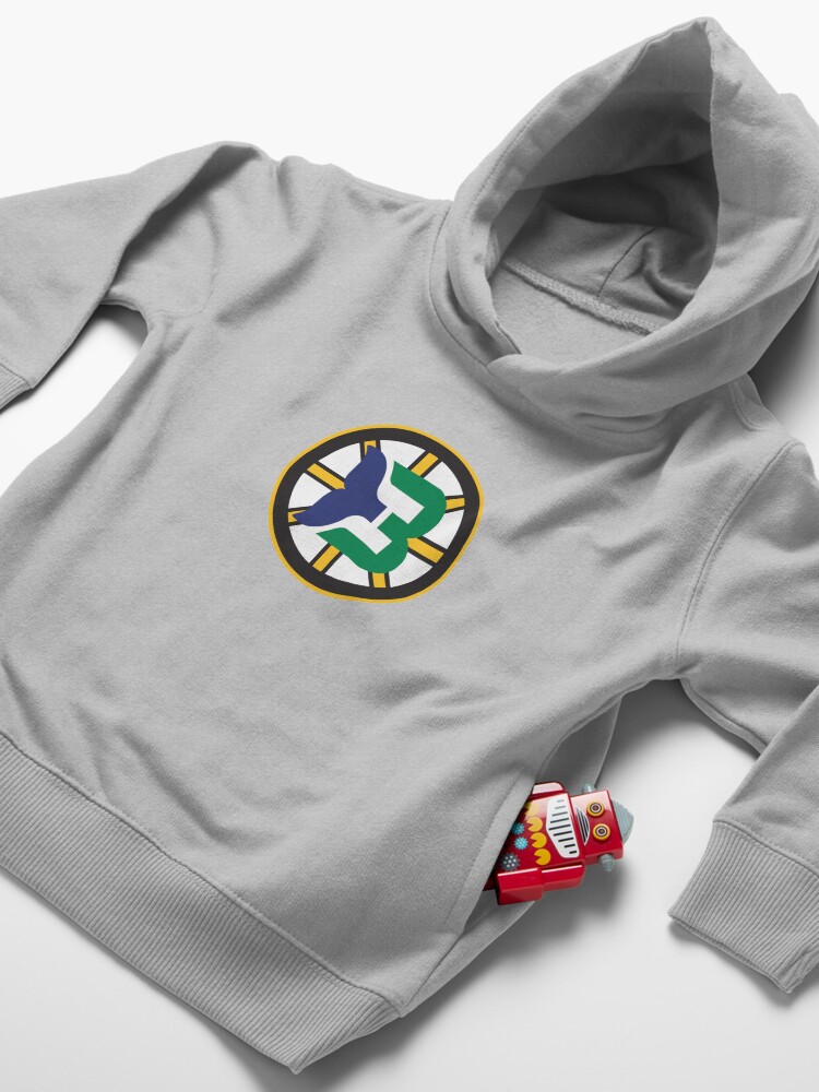 Alternate view of Boston Whalers Logo Mashup Toddler Pullover Hoodie