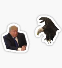 that time a bald eagle attacked donald trump Sticker