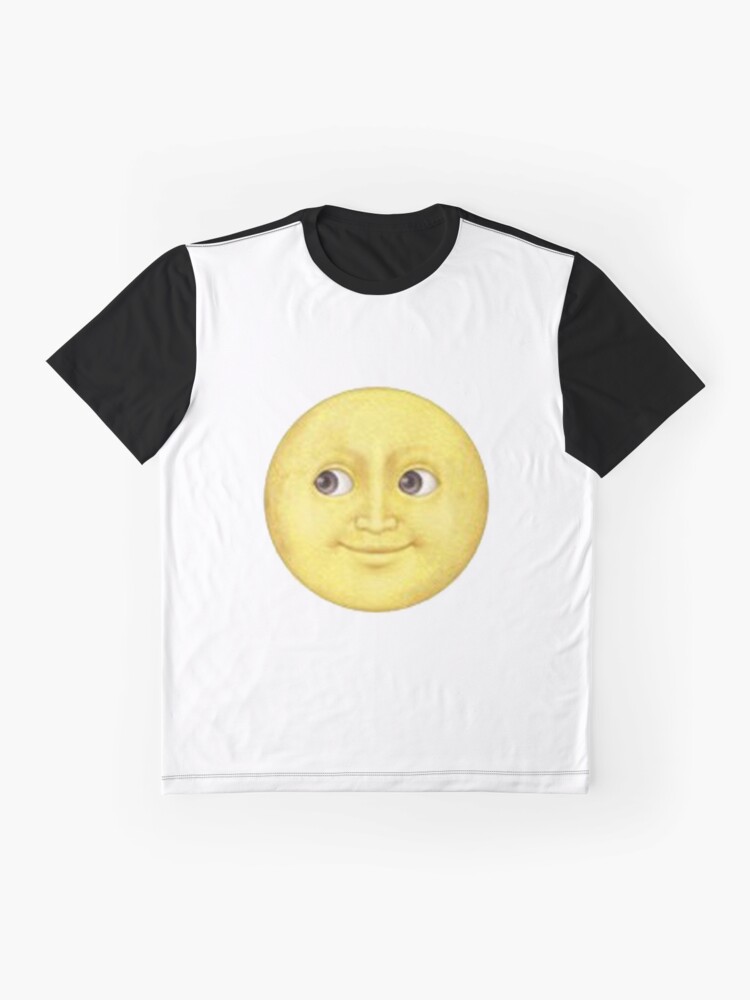 yellow-moon-face-emoji-graphic-t-shirt-by-dennisnewsome-redbubble