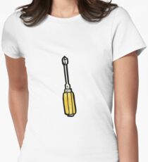 cartoon screwdriver Women's Fitted T-Shirt