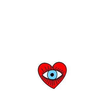 Heart with Eyes Die Cut Sticker