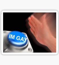 'I'm Gay' Nut Button Sticker