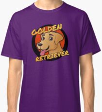 Camiseta clásica Lindo Golden Retriever Cartoon
