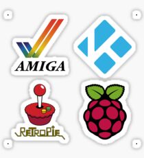 Amiga Tick & Wordmark - Raspberry Pi Case Sticker Sticker