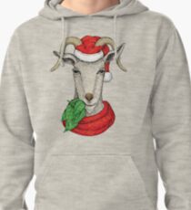 Winter holiday goat Pullover Hoodie