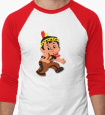 Cute retro Kid Billy as a Native Indian Men's Baseball ¾ T-Shirt