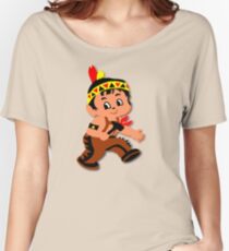 Cute retro Kid Billy as a Native Indian Women's Relaxed Fit T-Shirt