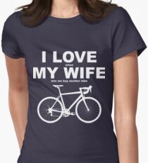 I LOVE MY WIFE* Women's Fitted T-Shirt