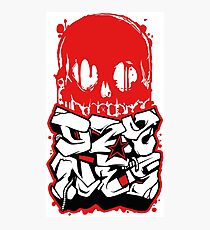 Skull Paint (Red) Photographic Print