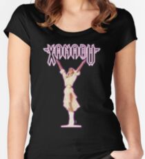 XANADU Kira Olivia Newton-John - Lila Glühen Tailliertes Rundhals-Shirt