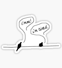 Two Birds on a Wire Sticker