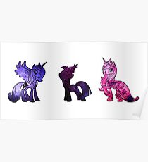 Luna, Twilight and Cadence Sky Set Poster